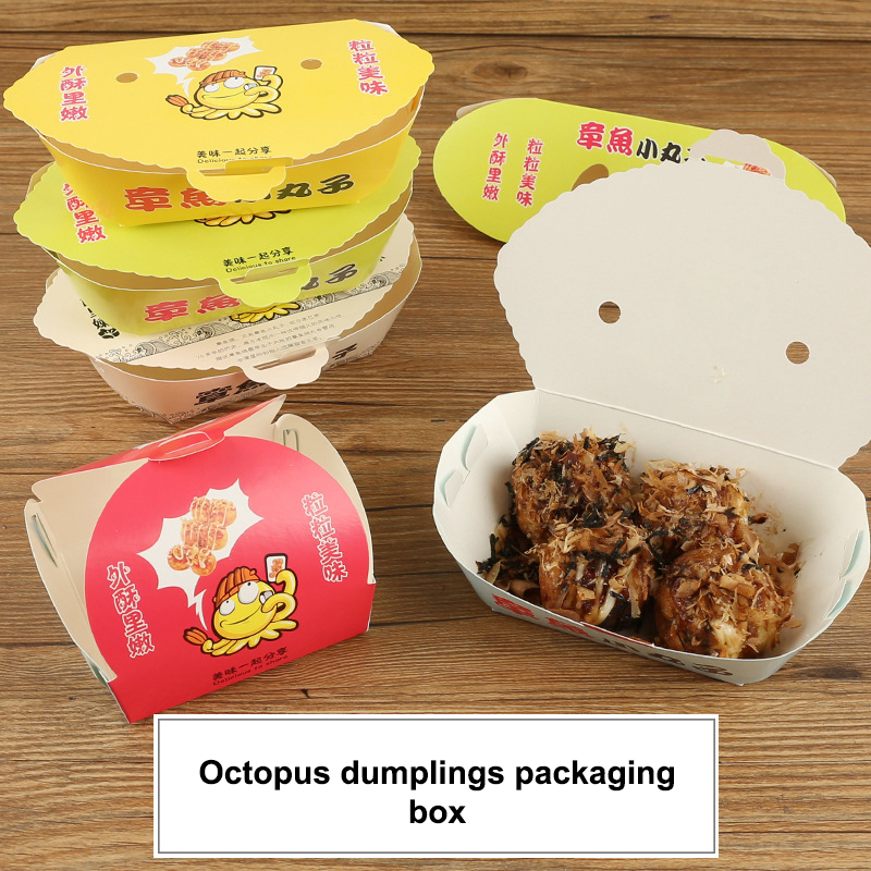 Food Packed Snacks - 100 szt. Jednorazowe pudełka na takoyaki
