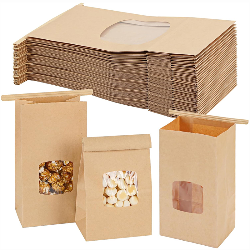 Food Snacks For School - 10 szt. Torby piekarnicze, torby papierowe
