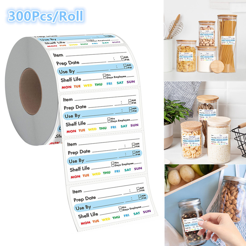 Candy Sour Strip - ^300 sztuk/rolka Naklejki kuchenne z datą,