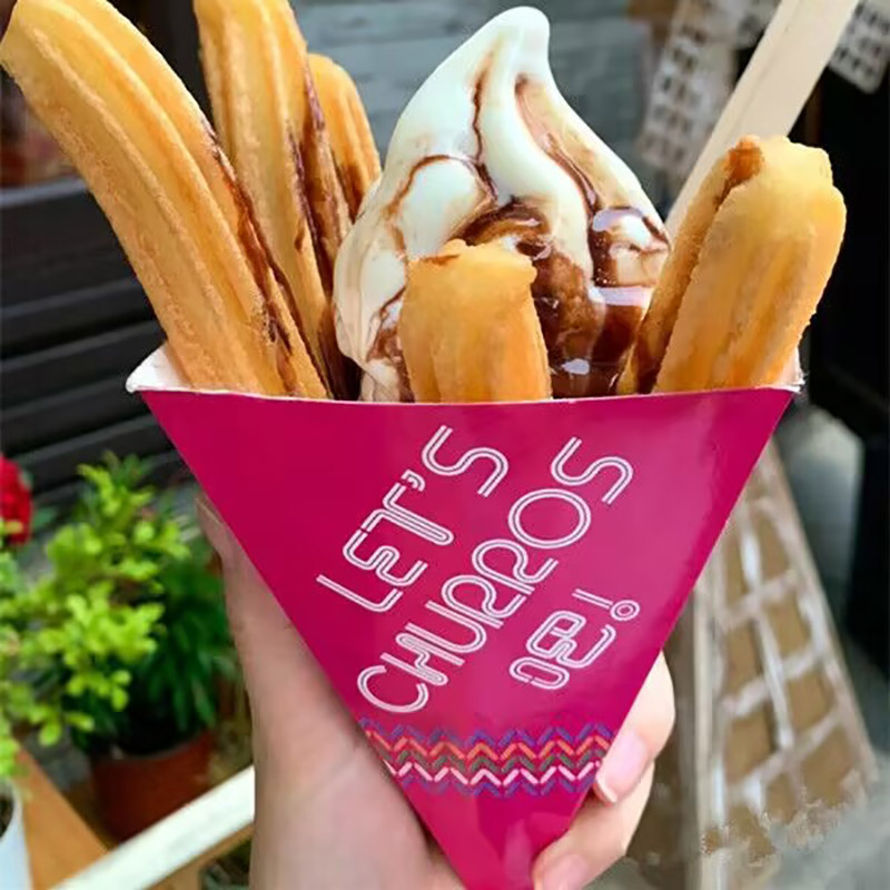 Food Snacks In Spanish - 100 szt. Hiszpańskie pudełka na churros,