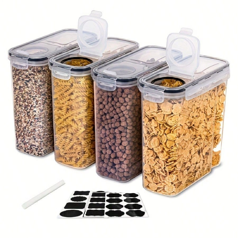 Food Packed Snacks - 4-pak szczelnych pojemników do przechowywania suchych