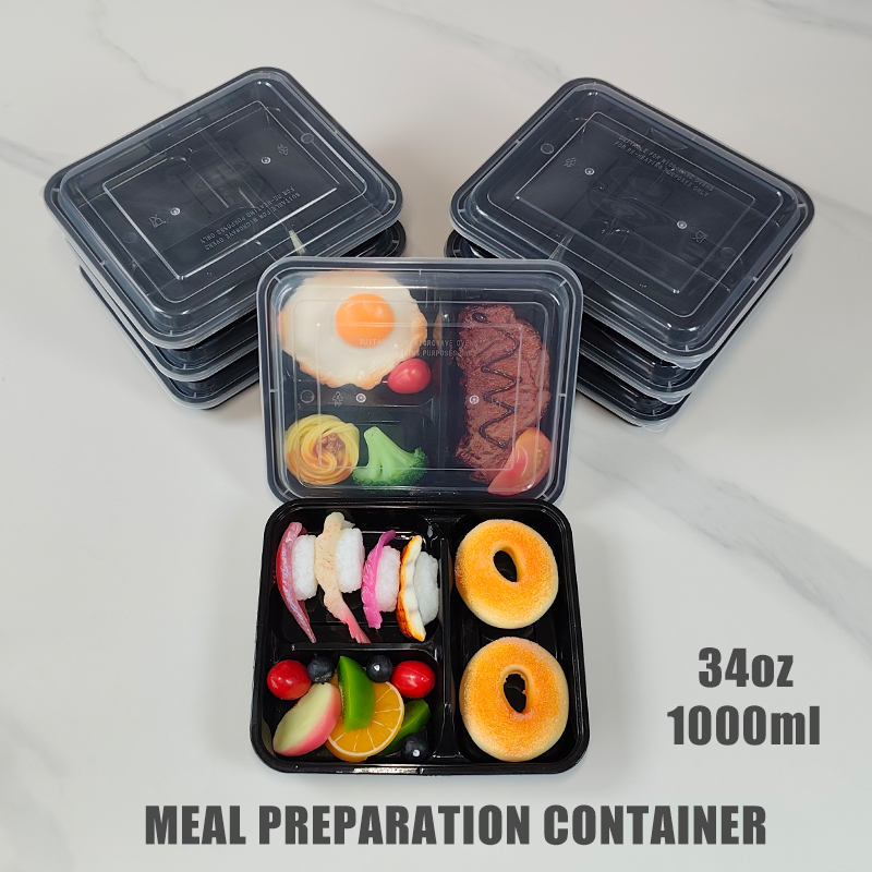 Food Snacks For School - Pojemniki na posiłki z 3 przegródkami,