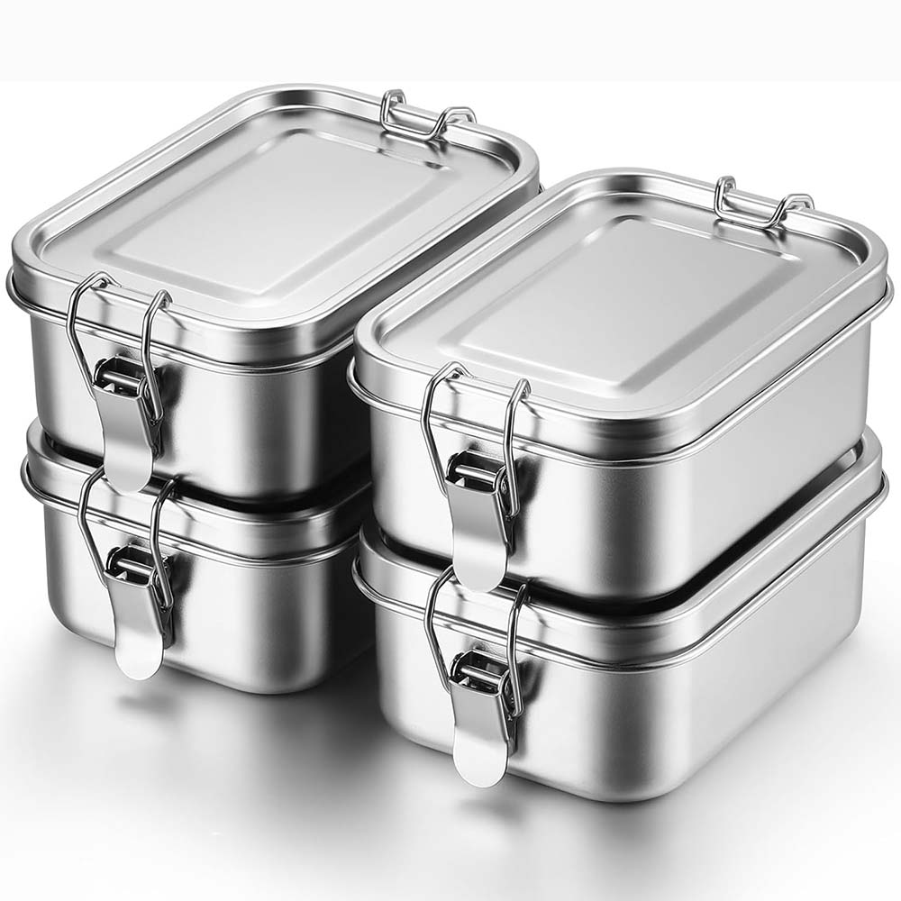 4 szt. Pudełko Bento ze stali  – Food Snacks For School recenzja i cena