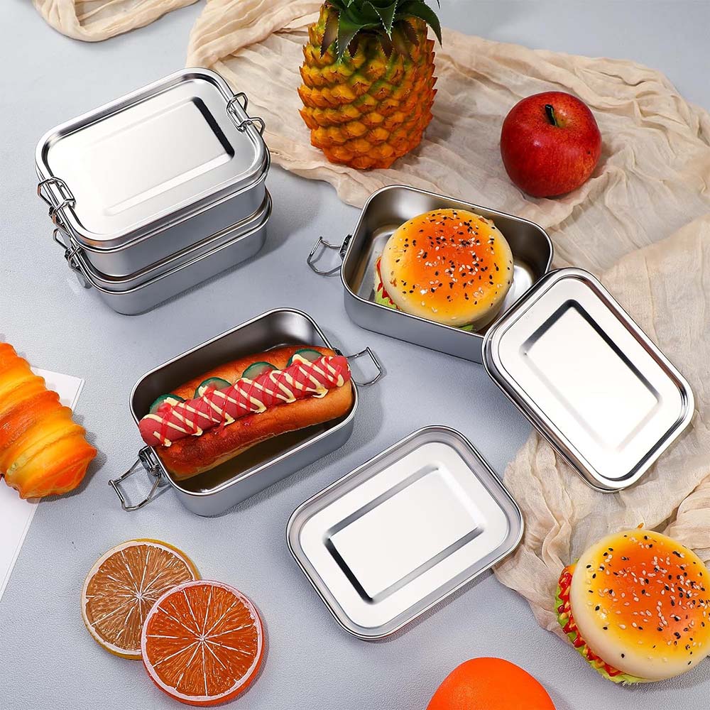 4 szt. Pudełko Bento ze stali  – Food Snacks For School recenzja i cena