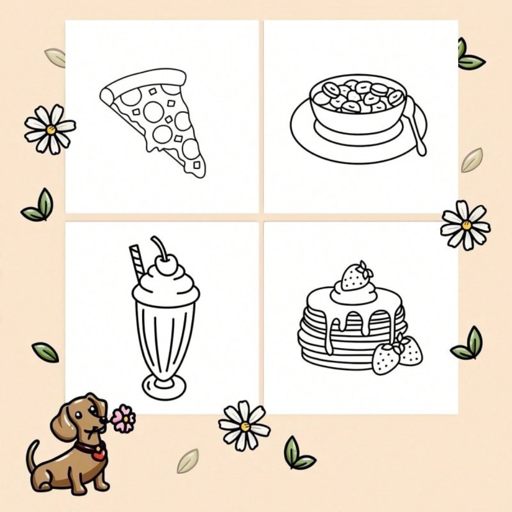 Kolorowanka z jedzeniami i prz – Food And Snacks Coloring Book Bold And Easy recenzja i cena